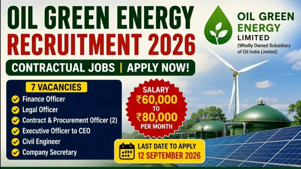 OIL Green Energy Recruitment 2026