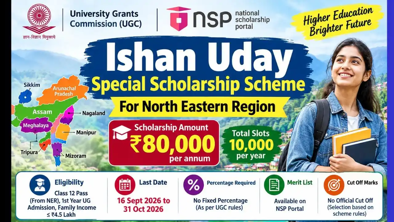 Ishan Uday Scholarship 2026